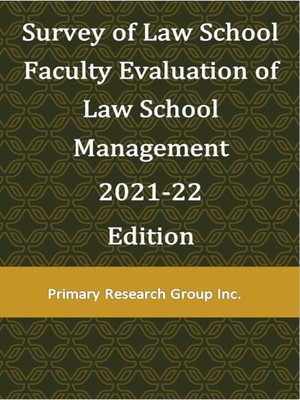 cover image of Survey of Law School Faculty